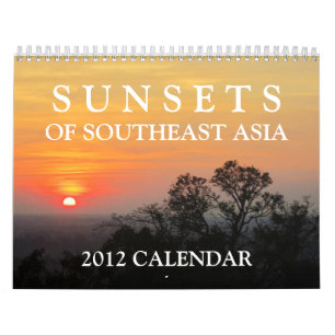 Sonnenuntergänge von Kalender Südostasiens 2012