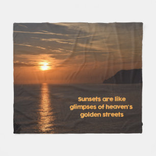 Sonnenuntergänge wie die Lichter der goldenen Stra Fleecedecke