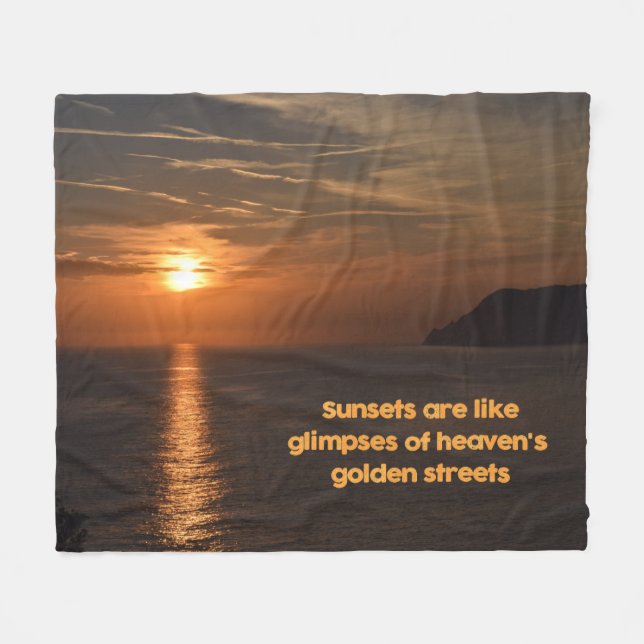 Sonnenuntergänge wie die Lichter der goldenen Stra Fleecedecke (Vorderseite (Horizontal))