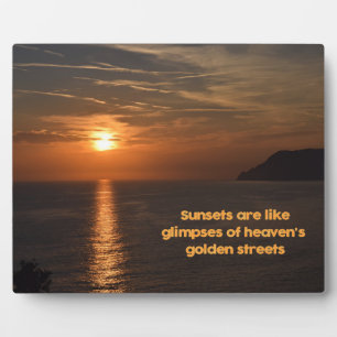 Sonnenuntergänge wie die Lichter der goldenen Stra Fotoplatte