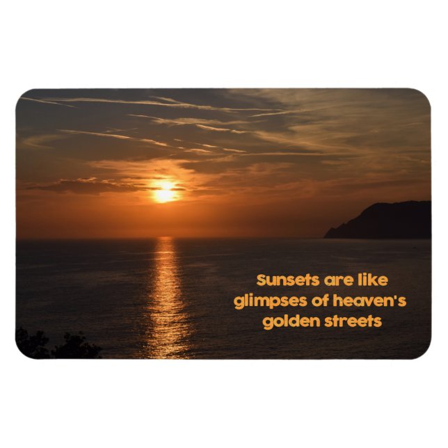 Sonnenuntergänge wie die Lichter der goldenen Stra Magnet (Horizontal)