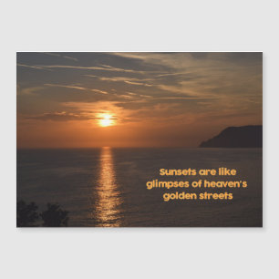 Sonnenuntergänge wie die Lichter der goldenen Stra Magnetkarte