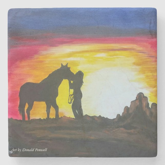 Sonnenuntergangfahrt Steinuntersetzer (Vorderseite)