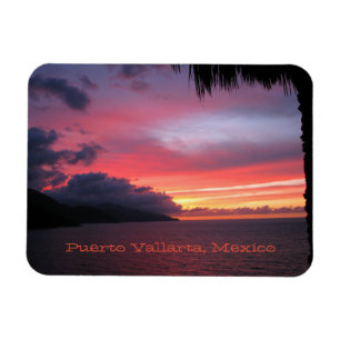 Sonnenuntergangmagnet Puerto Vallarta, Mexiko Magnet
