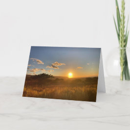 Sonnenuntergangs-Beileidskarte Karte