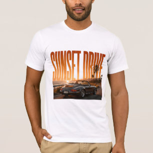 Sonnenuntergangs-Fahrt Luxus-Straßen-Trip Grafik T-Shirt