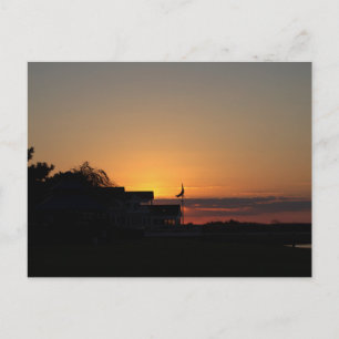 Sonnenuntergangs-Fotogrusskarte Postkarte