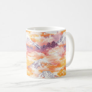 Sonnenuntergangs-Gipfel – Goldene Berglandschaft ( Kaffeetasse