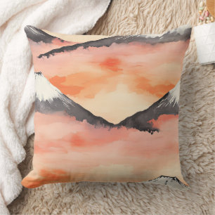 Sonnenuntergangs-Gipfel – Goldene Berglandschaft ( Kissen