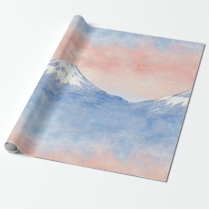 Sonnenuntergangs-Gipfel – Goldene Bergtraumlandsch Geschenkpapier