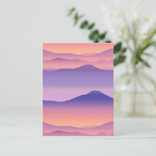Sonnenuntergangs-Gipfel – Traumlandschaft Golden M Postkarte