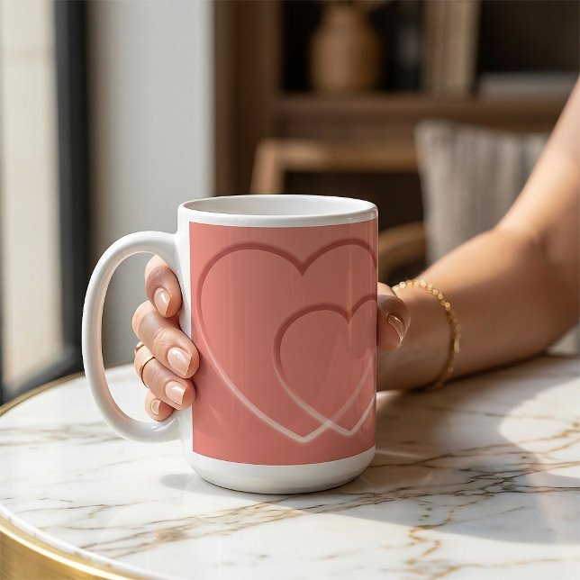 Sonnenuntergangs-Gradient-Herz-Türschild Kaffeetasse (Von Creator hochgeladen)