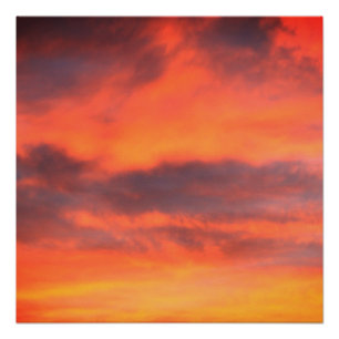 Sonnenuntergangs-Himmel-Foto-Landschaft Weihnachts Poster
