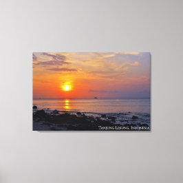 Sonnenuntergangs-Himmel-Strand-Dämmerungs-Landscha Leinwanddruck
