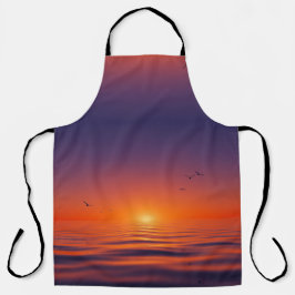 Sonnenuntergangs-Horizont-Schürze Schürze