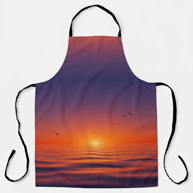 Sonnenuntergangs-Horizont-Schürze Schürze (Vorderseite)