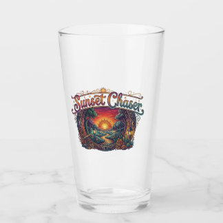 Sonnenuntergangs-Jäger–Golden Hour Abenteuer T-Shi Glas