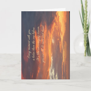 Sonnenuntergangs-Jubiläumskarte Karte