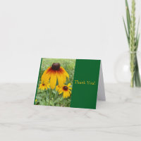 Sonnenuntergangs-Kegelblumen-Karte zum Dankeschön