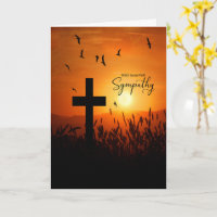 Sonnenuntergangs-Kreuz und Silhouette Christliche