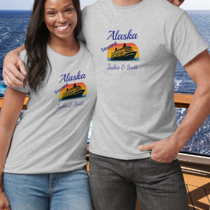 Sonnenuntergangs-Kreuzfahrt Alaska Personalisierte T-Shirt