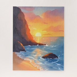 Sonnenuntergangs Küste | Strand Ozean Wellen