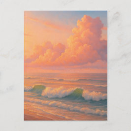 Sonnenuntergangs-Meerwolke - Pastell-Malstil Postkarte