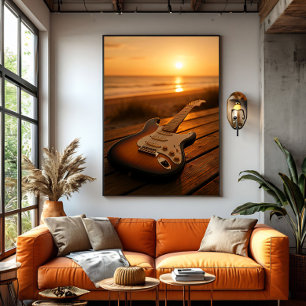 Sonnenuntergangs-Melodie Leinwanddruck
