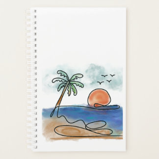Sonnenuntergangs-Notizbuch Planer
