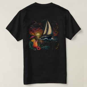 Sonnenuntergangs-Segel T-Shirt