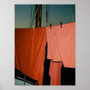 Sonnenuntergangs-Segelung Poster