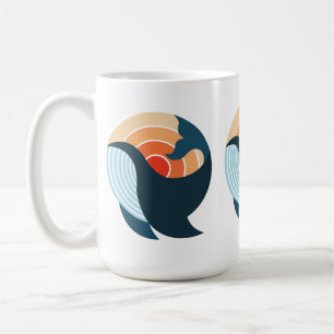 Sonnenuntergangs-Serenität: Ein Sprung des Wales i Kaffeetasse