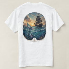 Sonnenuntergangs-Sirene & Schatten T-Shirt
