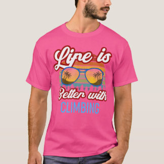 Sonnenuntergangs-Slogan Das Leben ist besser mit K T-Shirt