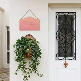 Sonnenuntergangs-Verlaufs-Herz-Türschild Türschild