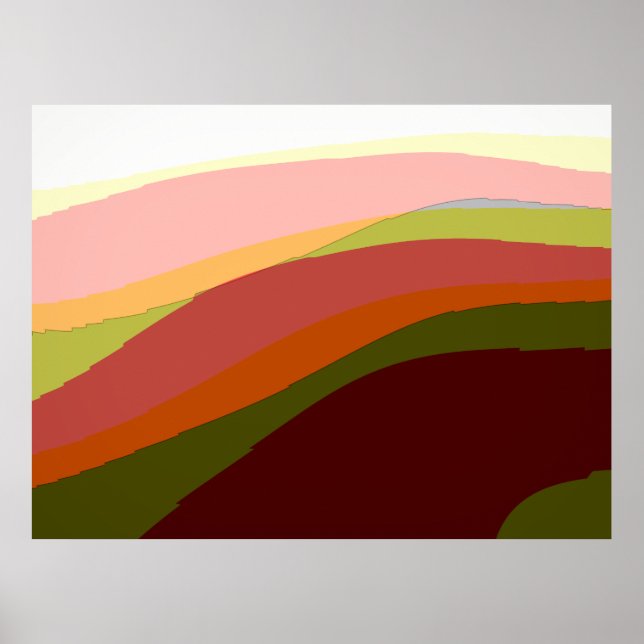 Sonnenuntergangs-Vibes Abstrakte Kunst 206 Poster (Vorne)