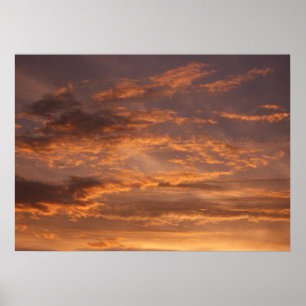 Sonnenuntergangs Wolken I Farbiger Himmel Fotograf Poster