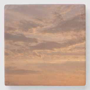 Sonnenuntergangs-Wolken II Pastell Abstrakt Natur Steinuntersetzer