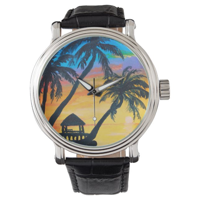 Sonnenuntergangsbeobachtung Armbanduhr (Vorderseite)