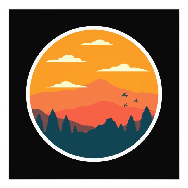 Sonnenuntergangsbild Fotodruck (Vorne)