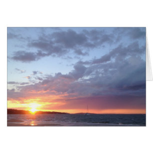 Sonnenuntergangsegel noyac Bucht