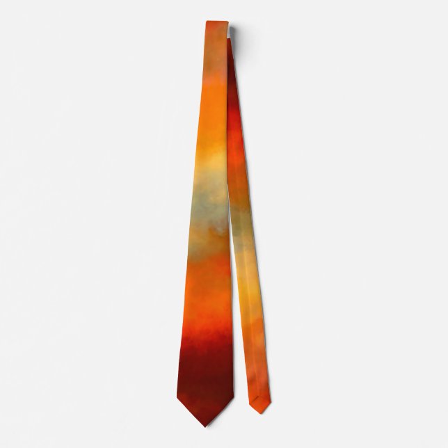 Sonnenuntergangsfarben Abstrakt Neck Tie Krawatte (Vorderseite)