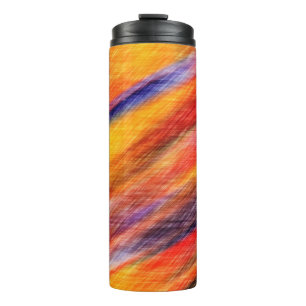Sonnenuntergangsfarben Thermal Tumbler Abstrakt Thermosbecher