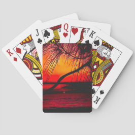 Sonnenuntergangskarten Spielkarten