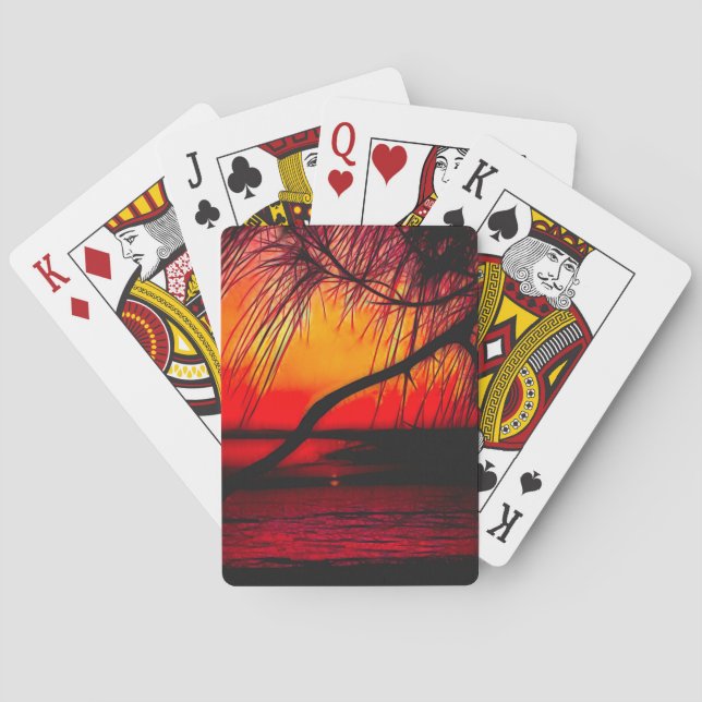 Sonnenuntergangskarten Spielkarten (Rückseite)