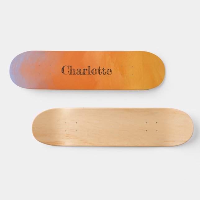 Sonnenuntergangsorange Skateboard (Horizontal)