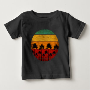 Sonnenuntergangspalmen Baby T-shirt