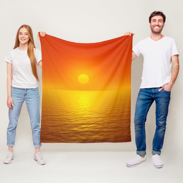Sonnenuntergangsreflexion Fleecedecke (Beispiel)