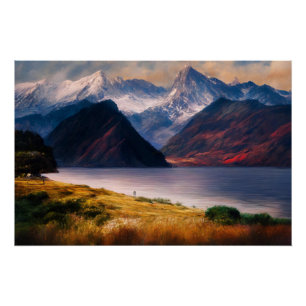 Sonnenuntergangsreflexionen Poster