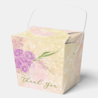 Sonnenuntergangsrosen und rosafarbenes Coquette-Ba Geschenkschachtel